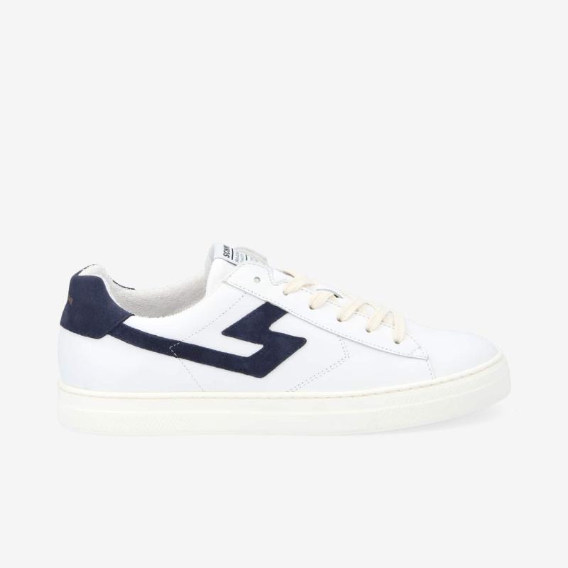 SPARK SIGNATURE M - NAPPA/SUEDE -  BLANC/BLEU